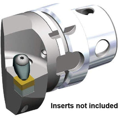 Kennametal - Insert Style CN.. 120408, CN.. 432, 70mm Head Length, Left Hand Cut, Internal/External Modular Threading Cutting Unit Head - System Size KM4X63, 43mm Center to Cutting Edge, Series Kenclamp - All Tool & Supply