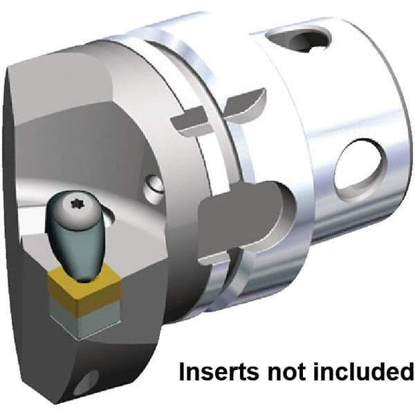 Kennametal - Insert Style CN.. 120408, CN.. 432, 70mm Head Length, Right Hand Cut, Internal/External Modular Threading Cutting Unit Head - System Size KM4X63, 43mm Center to Cutting Edge, Series Kenclamp - All Tool & Supply