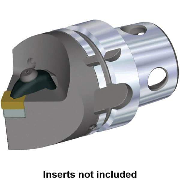 Kennametal - Insert Style SN.. 120408, SN.. 432, 70mm Head Length, Neutral Cut, Internal/External Modular Threading Cutting Unit Head - System Size KM4X63, Series Kenclamp - All Tool & Supply