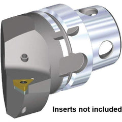 Kennametal - Insert Style TC.. 16T308, TC.. 3252, 70mm Head Length, Left Hand Cut, Internal/External Modular Threading Cutting Unit Head - System Size KM4X63, 43mm Center to Cutting Edge, Series KM4X - All Tool & Supply