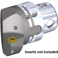 Kennametal - Insert Style CC.. 120408, CC.. 432, 70mm Head Length, Right Hand Cut, Internal/External Modular Threading Cutting Unit Head - System Size KM4X63, 43mm Center to Cutting Edge, Series KM4X - All Tool & Supply