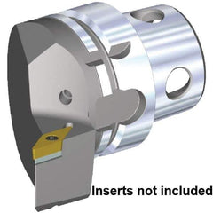 Kennametal - Insert Style VB.. 160408, VB.. 332, 70mm Head Length, Left Hand Cut, Internal/External Modular Threading Cutting Unit Head - System Size KM4X63, 43mm Center to Cutting Edge, Series KM4X - All Tool & Supply