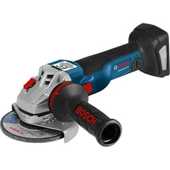 Bosch - 4-1/2" Wheel Diam, 9,000 RPM, Cordless Angle & Disc Grinder - 5/8-11 Spindle, 18 Volts, 6.3 Amps - All Tool & Supply