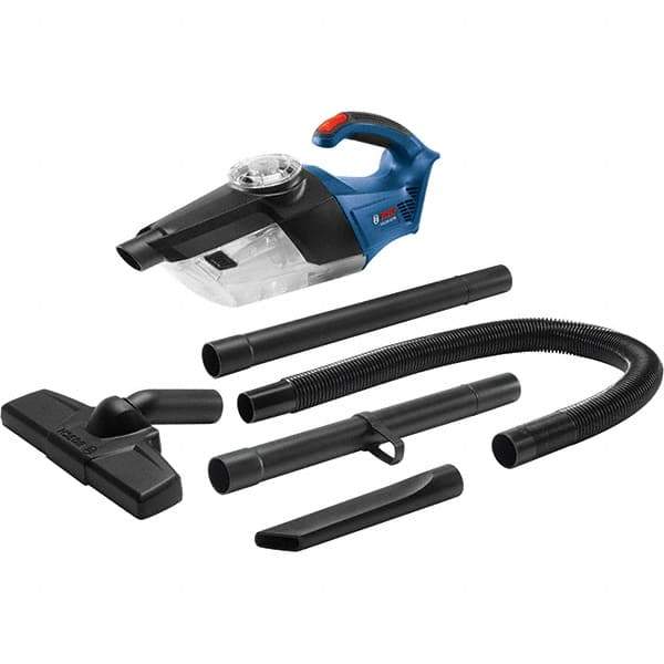 Bosch - Cordless Battery Vacuum Cleaner - 18 Volts, 6.3 Amps, 113 Watts, 2.9 Lb, Accessories Included - All Tool & Supply