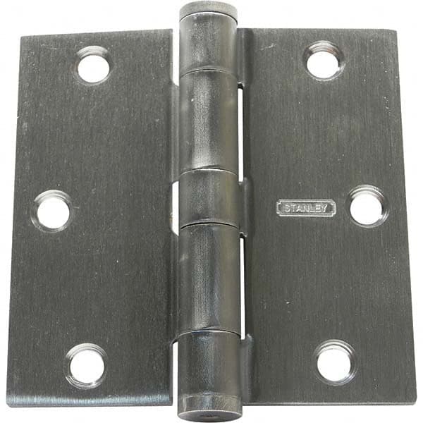 Stanley - 3-1/2" Long x 3-1/2" Wide Grade 1 Steel Full Mortise Commercial Hinge - All Tool & Supply