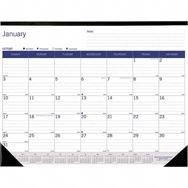 Blueline - Note Pads, Writing Pads & Notebooks Writing Pads & Notebook Type: Desk Pad Calendar Size: 22 x 17 - All Tool & Supply