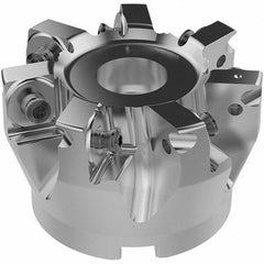 Seco - 76.2mm Cut Diam, 1" Arbor Hole, 13mm Max Depth of Cut, 88° Indexable Chamfer & Angle Face Mill - 7 Inserts, SNMU1606.. Insert, Right Hand Cut, 7 Flutes, Through Coolant, Series R220.88-16 - All Tool & Supply