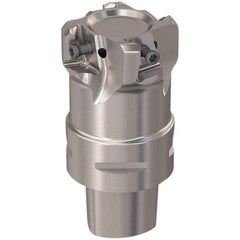 Seco - 44mm Cut Diam, 12mm Max Depth of Cut, 60mm OAL, Indexable Square Shoulder Slot Milling End Mill - LOEX12 Inserts, C4 Modular Connection, 90° Lead Angle, Through Coolant, Series 217.94-12 - All Tool & Supply