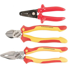 Wiha - Plier Sets Set Type: Cutting Pliers; Insulated Pliers; Wire Stripper Number of Pieces: 3 - All Tool & Supply