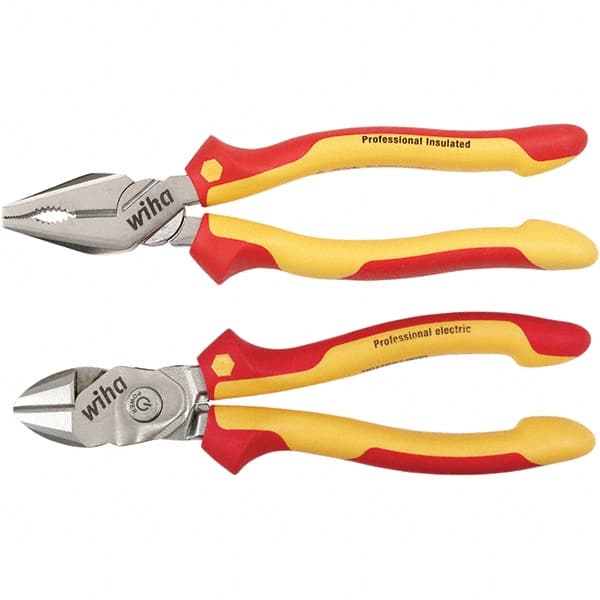 Wiha - Plier Sets Set Type: Combination Pliers; Cutting Pliers Number of Pieces: 2 - All Tool & Supply