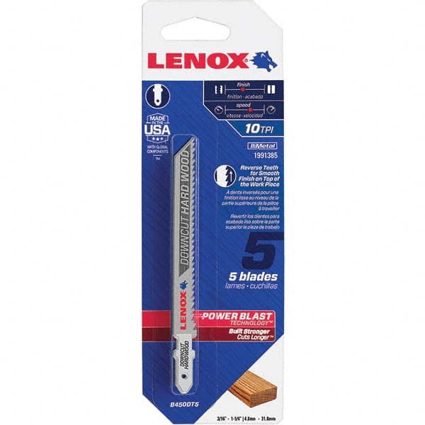 Lenox - Jig Saw Blades Blade Material: Bi-Metal Blade Length (Inch): 4 - All Tool & Supply