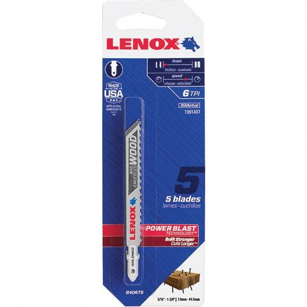 Lenox - Jig Saw Blades Blade Material: Bi-Metal Blade Length (Inch): 4 - All Tool & Supply