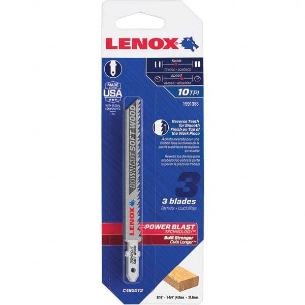 Lenox - Jig Saw Blades Blade Material: Bi-Metal Blade Length (Inch): 4 - All Tool & Supply