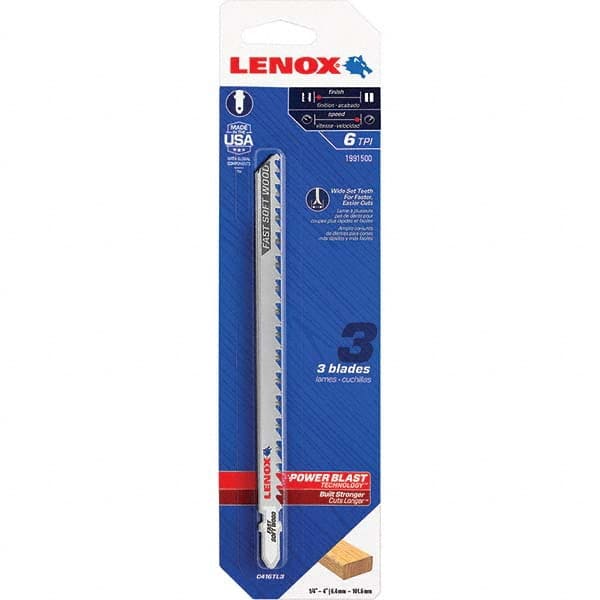 Lenox - Jig Saw Blades Blade Material: Bi-Metal Blade Length (Inch): 6 - All Tool & Supply