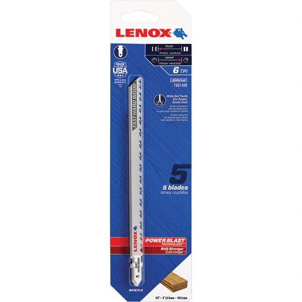 Lenox - Jig Saw Blades Blade Material: Bi-Metal Blade Length (Inch): 6 - All Tool & Supply