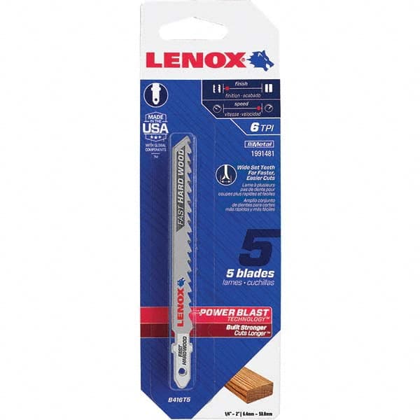 Lenox - Jig Saw Blades Blade Material: Bi-Metal Blade Length (Inch): 4 - All Tool & Supply