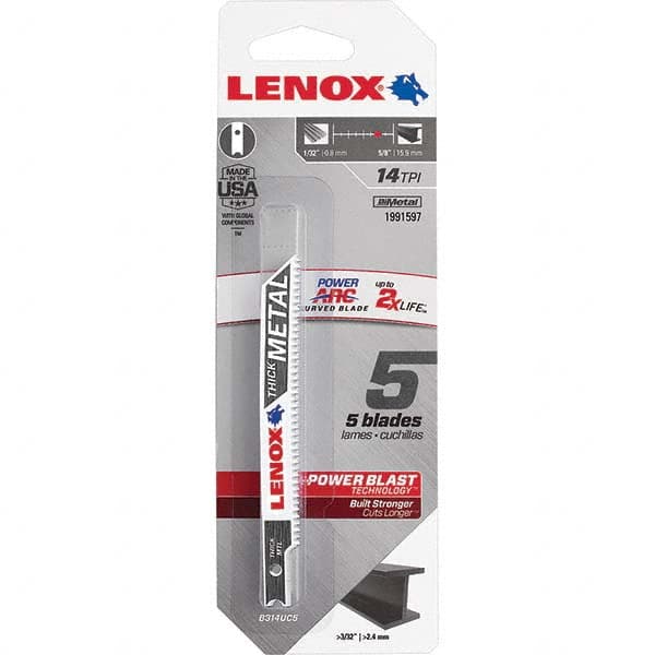 Lenox - Jig Saw Blades Blade Material: Bi-Metal Blade Length (Inch): 3-5/8 - All Tool & Supply