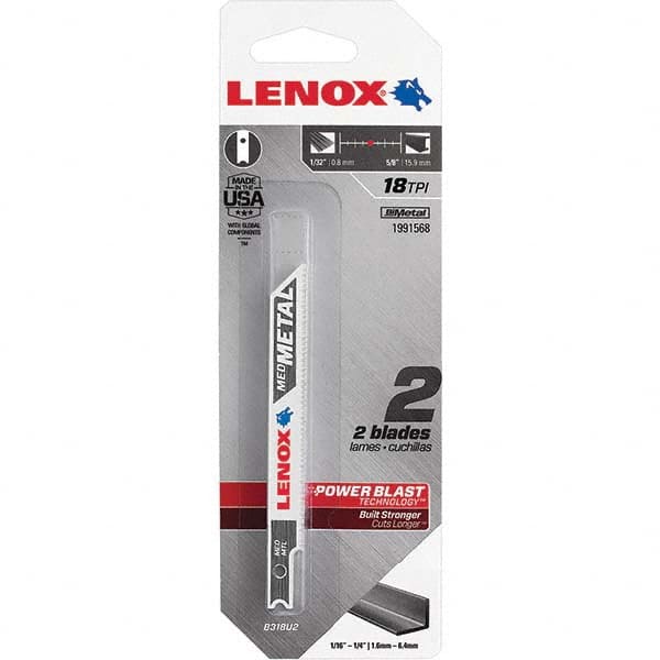 Lenox - Jig Saw Blades Blade Material: Bi-Metal Blade Length (Inch): 3-5/8 - All Tool & Supply