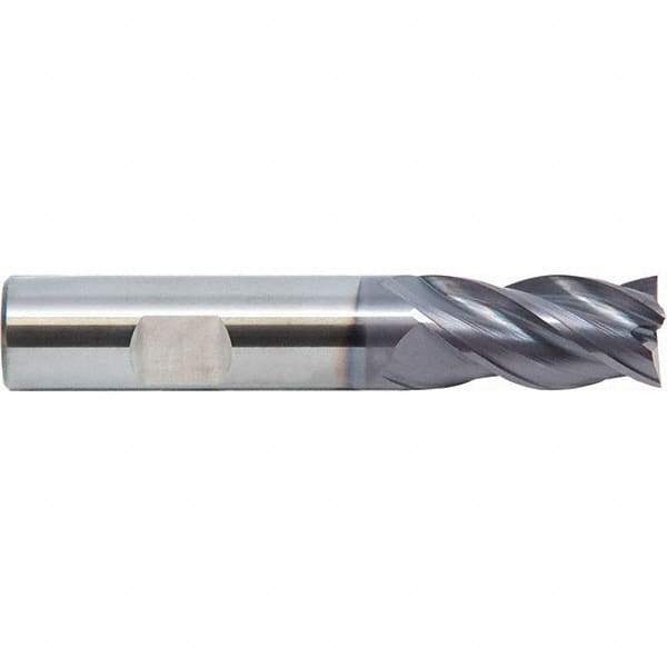 M.A. Ford - 1", 4 Flute, Single End, Solid Carbide, 0.015" Corner Radius End Mill - 4" OAL, 35, 38° Helix, Right Hand Flute, 1-1/2" LOC, Right Hand Cut - All Tool & Supply