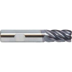 M.A. Ford - 1/2", 5 Flute, Single End, Solid Carbide, 0.09" Corner Radius End Mill - 3" OAL, 38° Helix, Right Hand Flute, 1" LOC, Right Hand Cut - All Tool & Supply