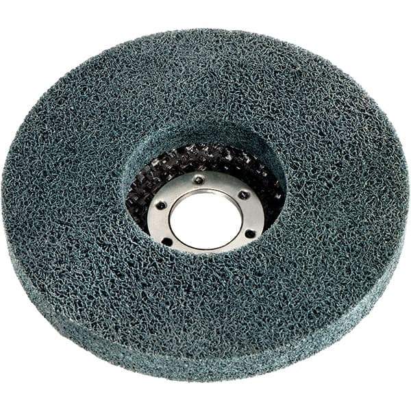 Metabo - 5" Very Fine Grade Zirconia Alumina Deburring Disc - 7/8" Center Hole, Arbor Connection, Gray, 7,950 Max RPM - All Tool & Supply