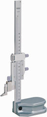 Mitutoyo - Vernier Height Gages; Maximum Measurement (mm): 200 ; Graduation (mm): 0.02 ; Calibrated: No ; Minimum Measurement (mm): 0 ; Finish/Coating: Satin Chrome - Exact Industrial Supply