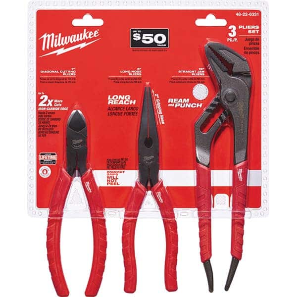 Milwaukee Tool - Plier Sets Set Type: Plier Set Number of Pieces: 3.000 - All Tool & Supply