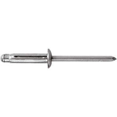 STANLEY Engineered Fastening - Size 5 Dome Head Aluminum Open End Blind Rivet - Aluminum Mandrel, 0.04" to 0.275" Grip, 5/32" Head Diam, 0.165" to 0.177" Hole Diam, - All Tool & Supply