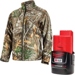 Milwaukee Tool - Size M Heated Jacket - Camouflage, Polyester, Zipper Closure, 40 to 42" Chest - All Tool & Supply