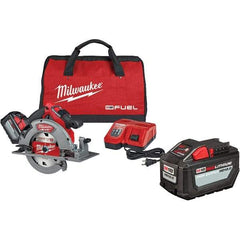 Milwaukee Tool - 18 Volt, 7-1/4" Blade, Cordless Circular Saw - 5,800 RPM, 1 Lithium-Ion Battery Included - All Tool & Supply