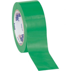 Floor & Aisle Marking Tape: 2″ Wide, 108' Long, 6 mil Thick, Vinyl Green, Non Anti-Slip Surface, Heavy-Duty