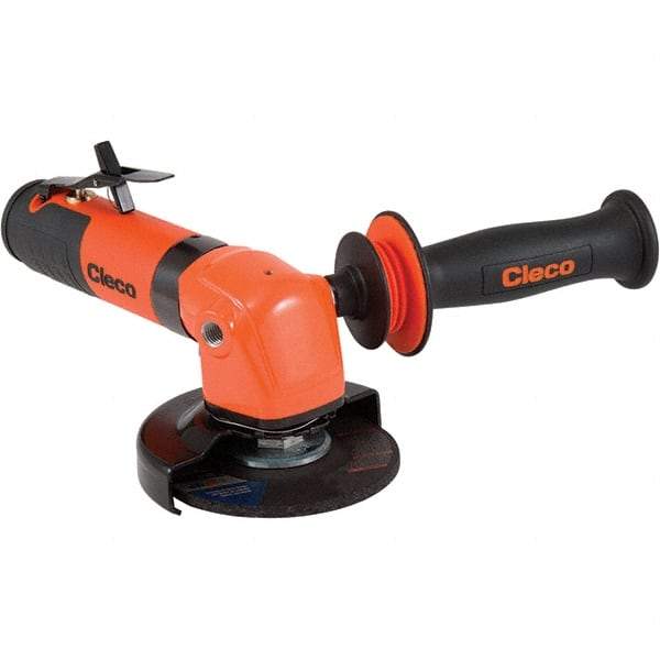 Cleco - 5" Wheel Diam, 12,000 RPM, Pneumatic Angle & Disc Grinder - M14 Spindle, 37.8 CFM, Rear Exhaust - All Tool & Supply