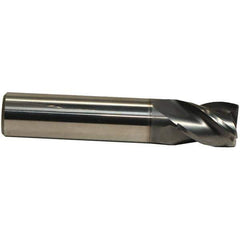 Emuge - 7/16" Diam, 5/8" LOC, 4 Flute Solid Carbide Roughing & Finishing End Mill - CrN Finish, 2-1/2" OAL, 7/16" Shank Diam, Cylindrical Shank, 38° Helix, Centercutting, Stub Length - All Tool & Supply