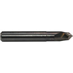 Emuge - 0.5mm, 2 Flute, Single End, Solid Carbide, 0.1mm Corner Radius End Mill - 38mm OAL, 30° Helix, Right Hand Flute, 1mm LOC, Right Hand Cut, 2mm Extended Reach - All Tool & Supply