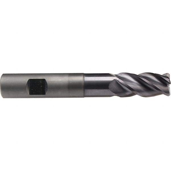 Emuge - 6mm Diam, 13mm LOC, 4 Flute Solid Carbide Roughing & Finishing End Mill - TiAlN Finish, 62mm OAL, 6mm Shank Diam, Weldon Shank, 40° Helix, Extra Long Length - All Tool & Supply