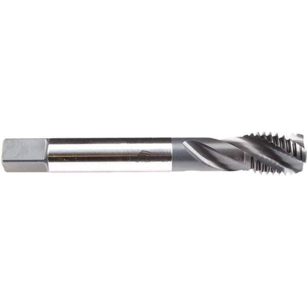 Emuge - 7/8-14 UNF 4 Flute 2B/3B Modified Bottoming Spiral Flute Tap - High Speed Steel, NE2 Finish, 5.512" OAL, Right Hand Flute, Right Hand Thread, Series CU533200 - All Tool & Supply