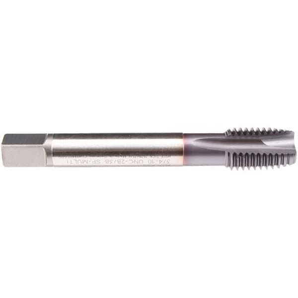 Emuge - M24x3.00 M 3 Flute 6H Plug Spiral Flute Tap - High Speed Steel, TiCN Finish, 160mm OAL, Right Hand Flute, Right Hand Thread, Series C1579300 - All Tool & Supply