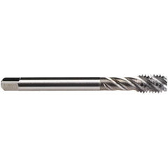 Emuge - M16x2.00 M 4 Flute Bottoming Spiral Flute Tap - High Speed Steel, Bright Finish, 110mm OAL, Right Hand Flute, Right Hand Thread, Series Enorm Z/E - All Tool & Supply