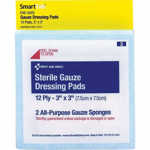 PRO-SAFE - 6-5/8" Long x 5-1/8" Wide, General Purpose Wound Care - White, Gauze Bandage - All Tool & Supply