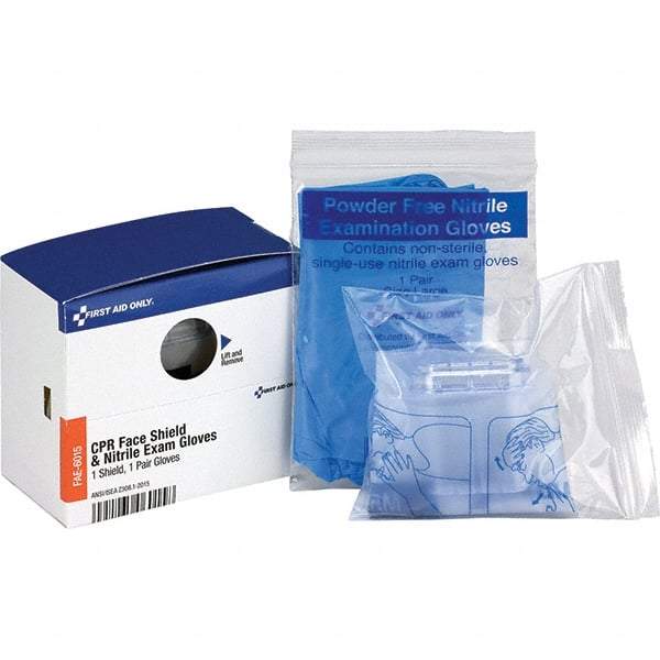 PRO-SAFE - Disposable CPR Masks/Breathers Compatible First Aid Kits: 59489, 59490 Includes: (2) Nitrile Exam Gloves; CPR Mask - All Tool & Supply