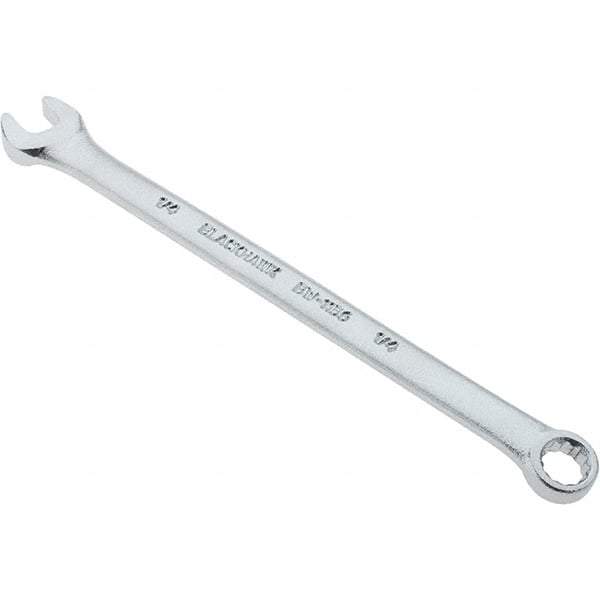 Blackhawk by Proto - 1/4" 12 Point Offset Combination Wrench - 15° Offset Angle, 4" OAL, Steel, Satin Finish - All Tool & Supply