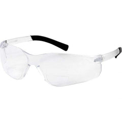 Bouton - Magnifying Safety Glasses; Diopter Lens: +1.25 ; Lens Coating: Scratch Resistant ; Frame Style: Frameless ; Frame Color: Clear ; Adjustable Temples: No ; Lens Color Family: Clear - Exact Industrial Supply