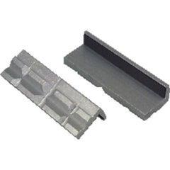 Aluminum Vise Jaw Pads - V-shaped Aluminum surFace holds Round and hex parts securely - 4″ Pad length - All Tool & Supply