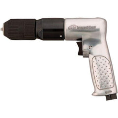 Ingersoll-Rand - 1/2" Reversible Keyless Chuck - Pistol Grip Handle, 5,000 RPM, 0.5 hp, 90 psi - All Tool & Supply