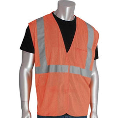 PIP - Size 4XL Orange Mesh General Purpose High Visibility Vest - Exact Industrial Supply