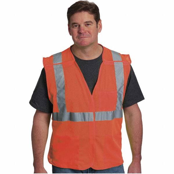 PIP - Size XL Orange Mesh Breakaway High Visibility Vest - Exact Industrial Supply