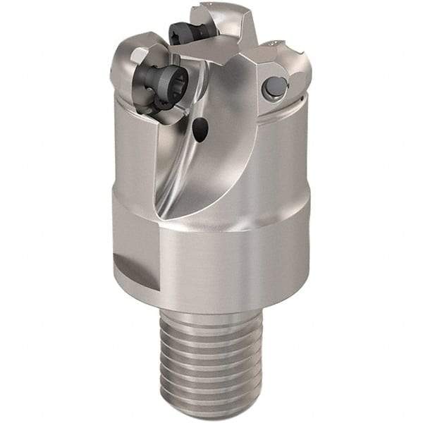 Seco - 20mm Cutting Diam, 6mm Max Depth of Cut, Modular Connection Indexable Copy End Mill - 3 Inserts, RP.. 1204 Insert, 217.29-06 Toolholder, Steel, Through Coolant - All Tool & Supply