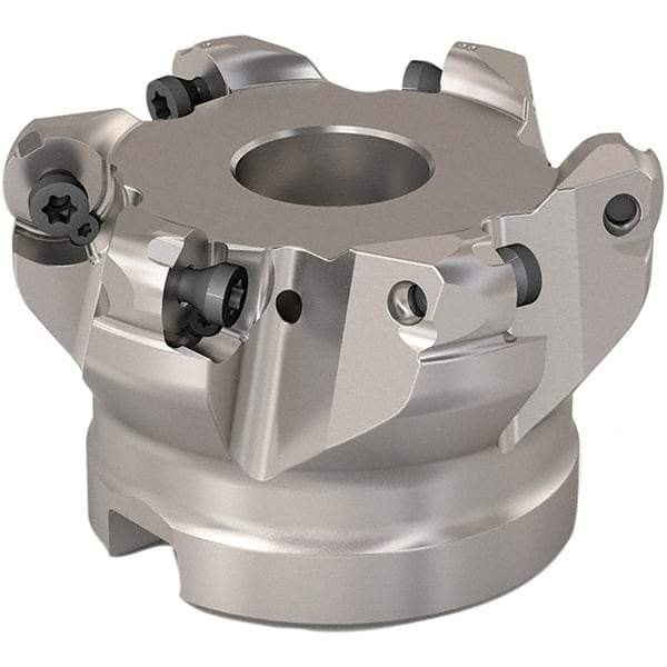 Seco - 51mm Cut Diam, 6mm Max Depth, 22mm Arbor Hole, 6 Inserts, RP..1204 Insert Style, Indexable Copy Face Mill - R220.29 Cutter Style, 11,200 Max RPM, 40mm High, Through Coolant, Series R220.29 - All Tool & Supply