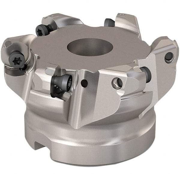 Seco - 51.5mm Cut Diam, 6mm Max Depth, 3/4" Arbor Hole, 6 Inserts, RP..1204 Insert Style, Indexable Copy Face Mill - R220.29 Cutter Style, 11,200 Max RPM, 1-1/2 High, Through Coolant, Series R220.29 - All Tool & Supply