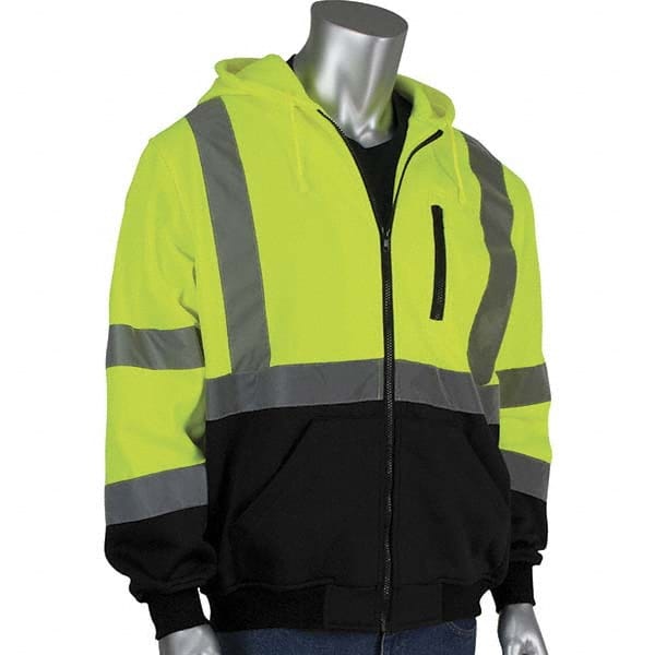 PIP - Size S Black & Hi-Vis Yellow High Visibility Long Sleeve Sweatshirt - All Tool & Supply